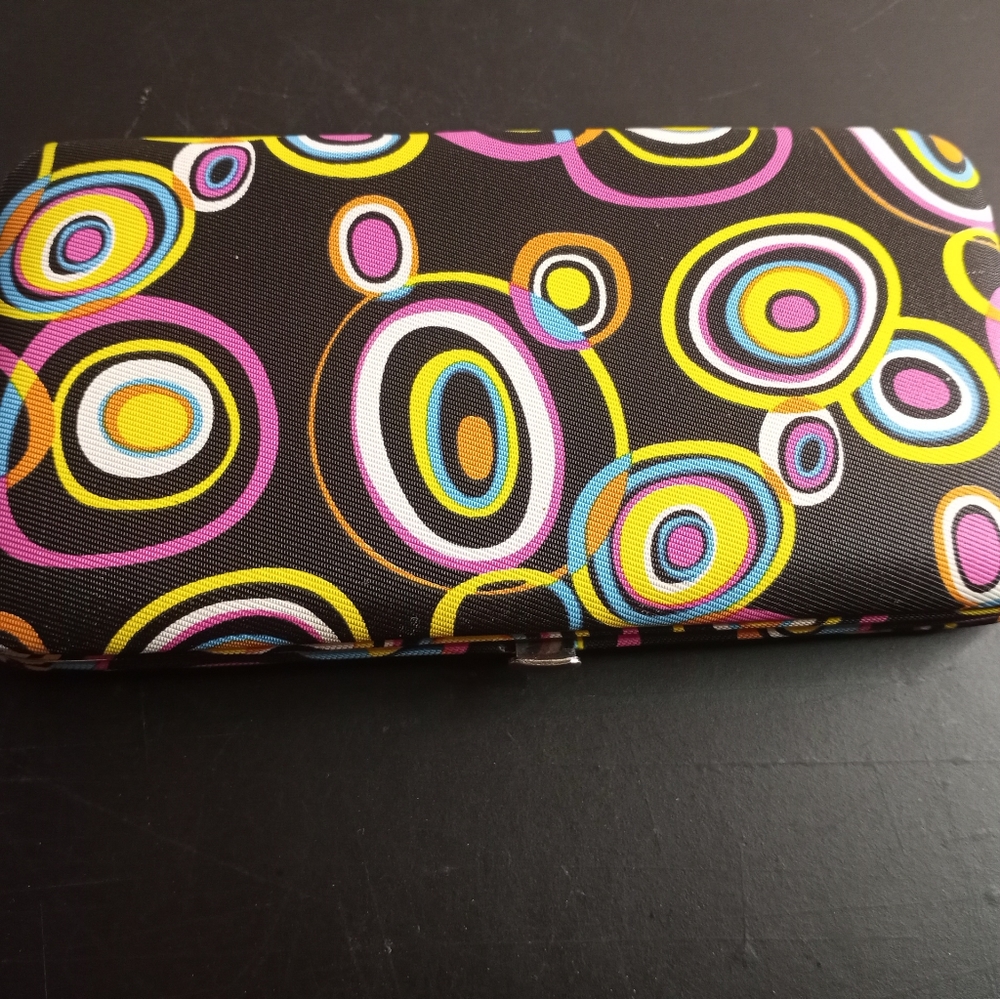 Multicolor Circles Pattern 7" Metropolitan Clutch… - image 5